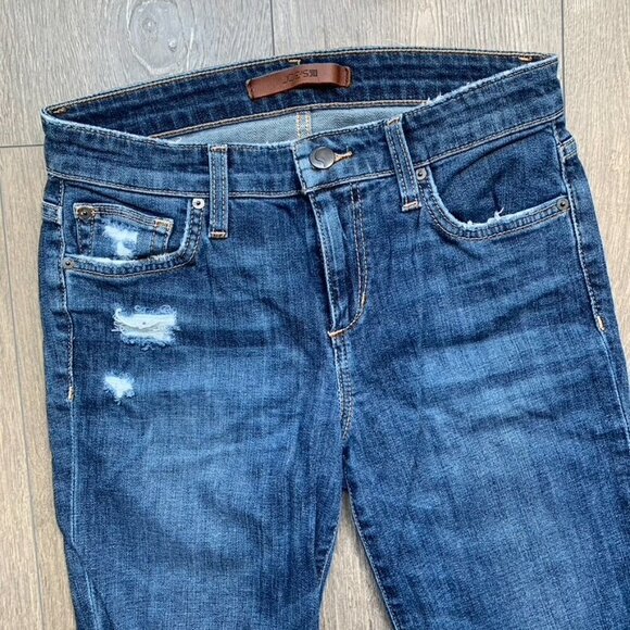 Joe’s Jeans Skinny Jeans Icon Aydin Distressed asymmetrical hem denim  mid rise - Picture 10 of 16